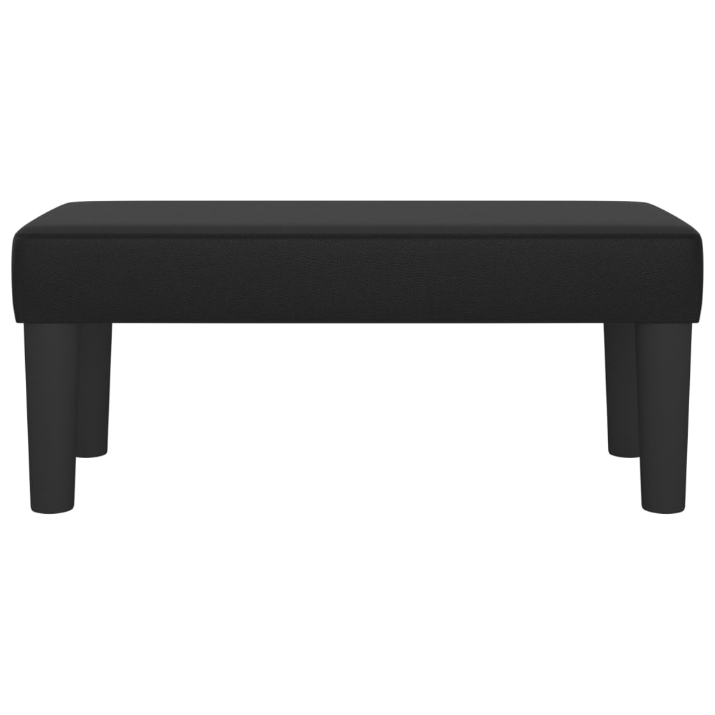 bænk 70x30x30 cm kunstlæder sort