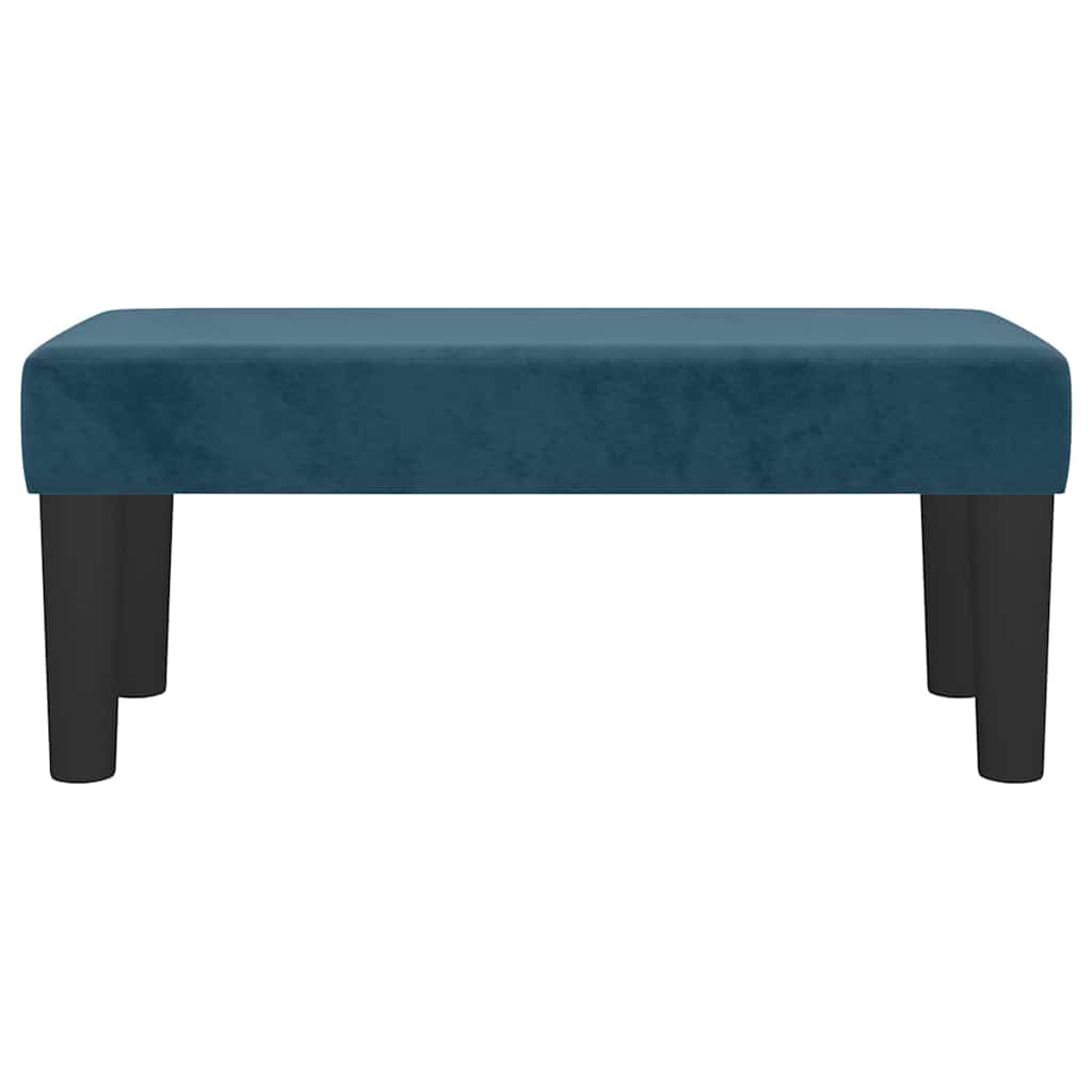 bænk 70x30x30 cm fløjl mørkeblå