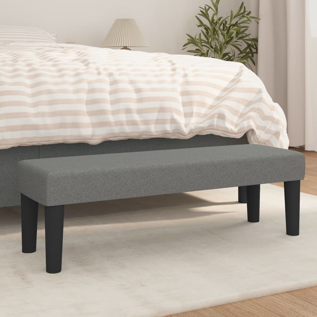 bænk 100x30x30 cm stof mørkegrå