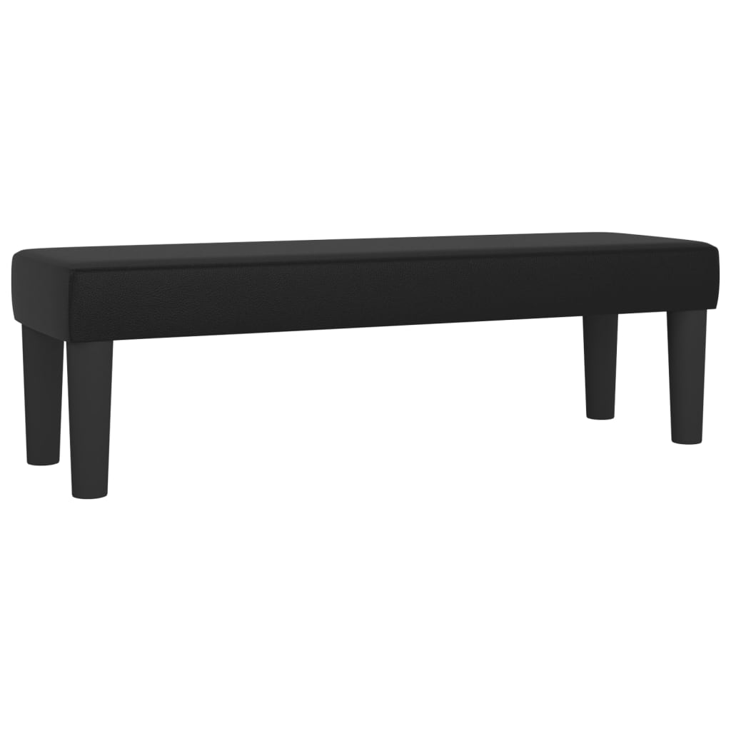 bænk 100x30x30 cm kunstlæder sort