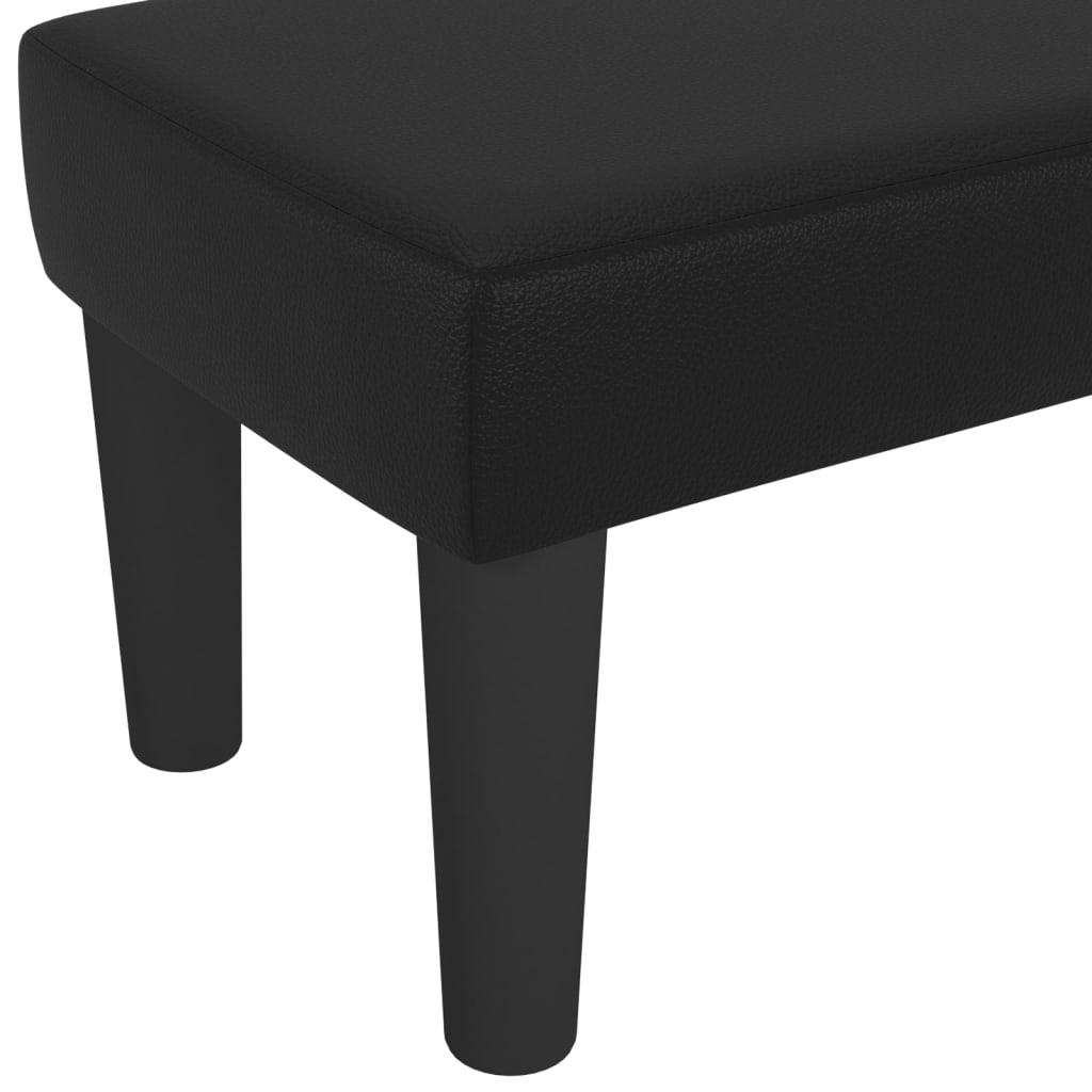 bænk 100x30x30 cm kunstlæder sort