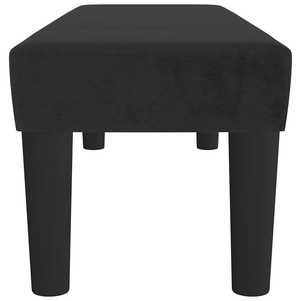 bænk 100x30x30 cm fløjl sort