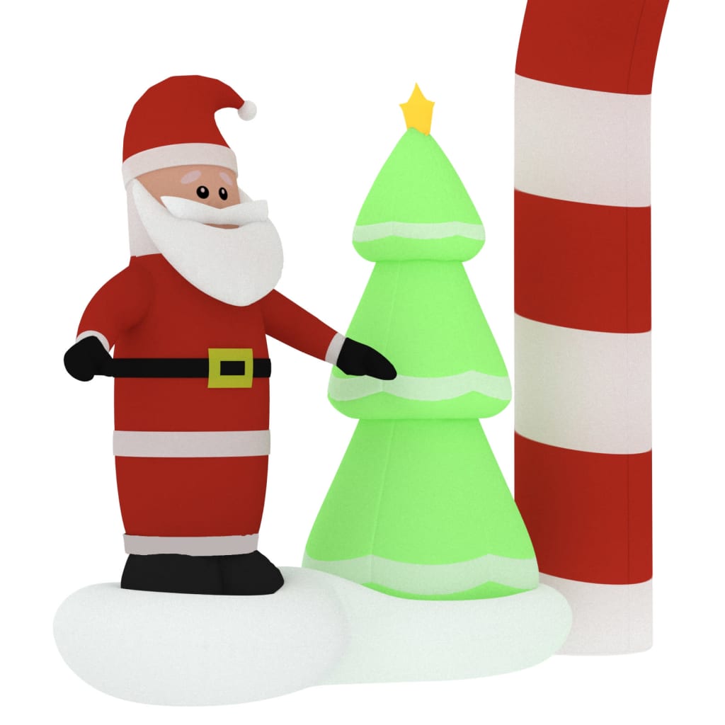 oppustelig juleport med LED'er 260 cm