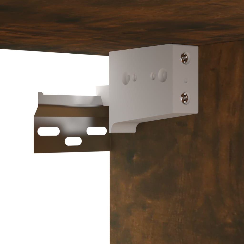 vægskabe 4 stk. 60x30x30 cm konstrueret træ røget egetræsfarve
