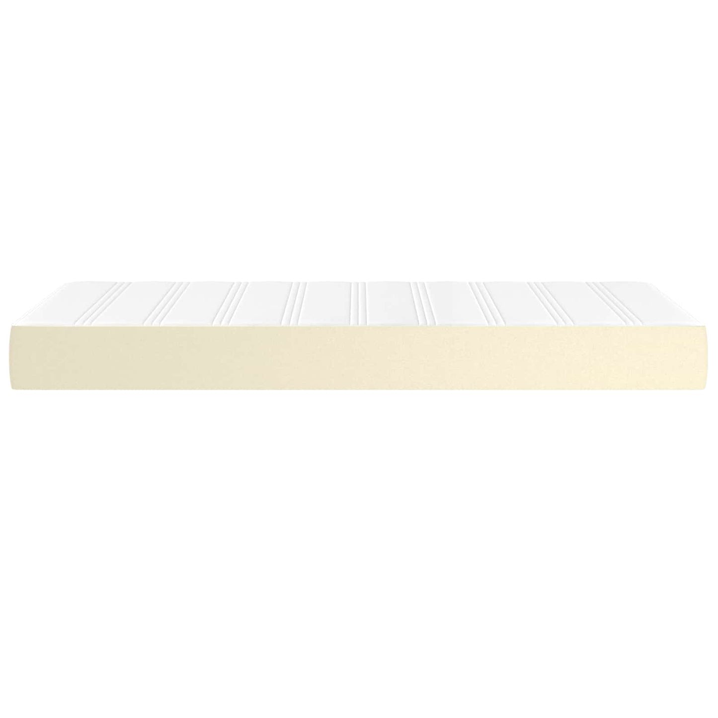 springmadras med pocketfjedre medium 80x200x20 cm kunstlæder creme