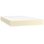 springmadras med pocketfjedre medium 120x200x20 cm kunstlæder creme