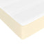 springmadras med pocketfjedre medium 180x200x20 cm kunstlæder creme
