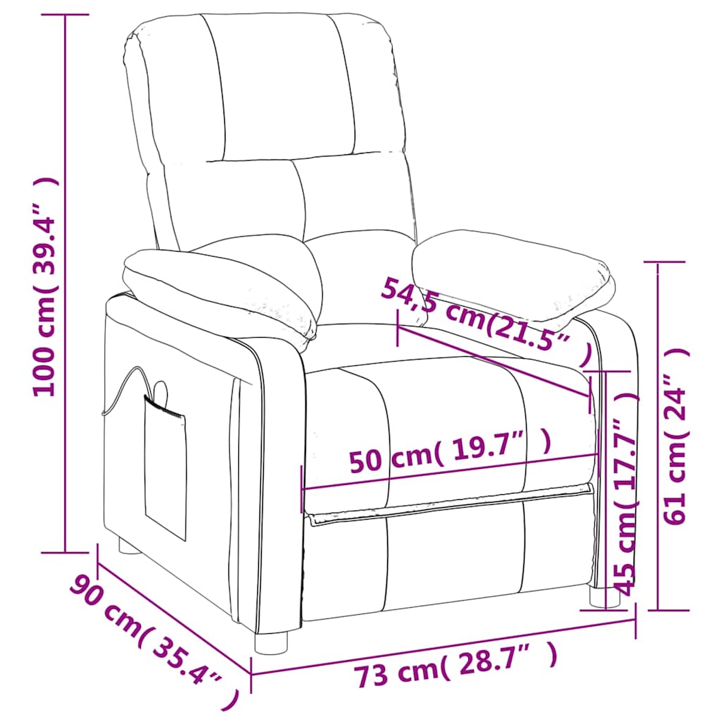 massagestol stof sort