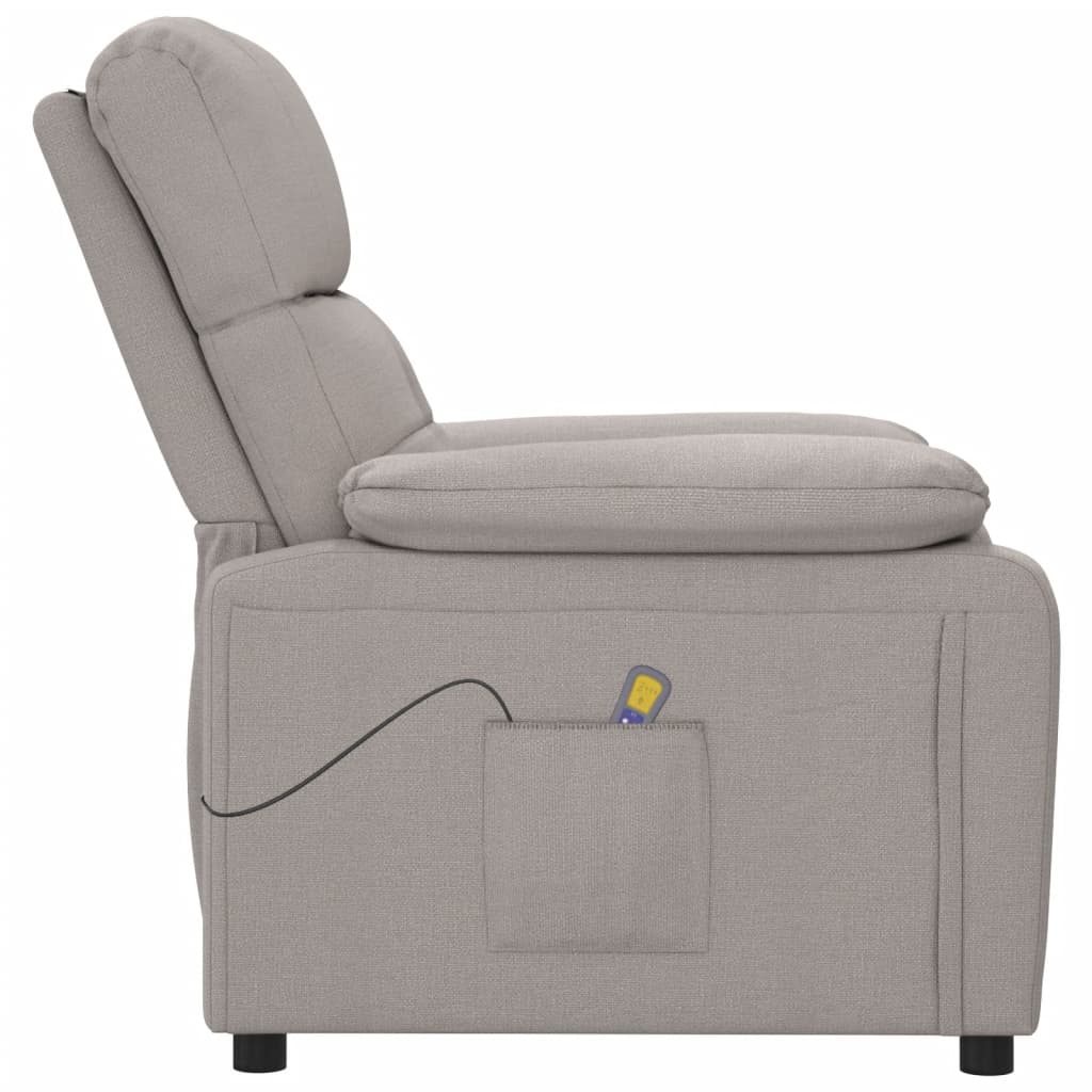 massagestol stof gråbrun