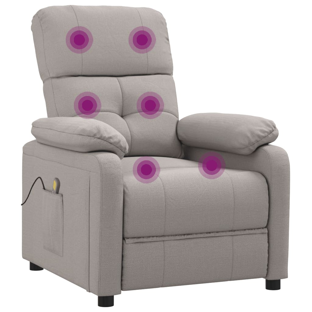massagestol stof gråbrun