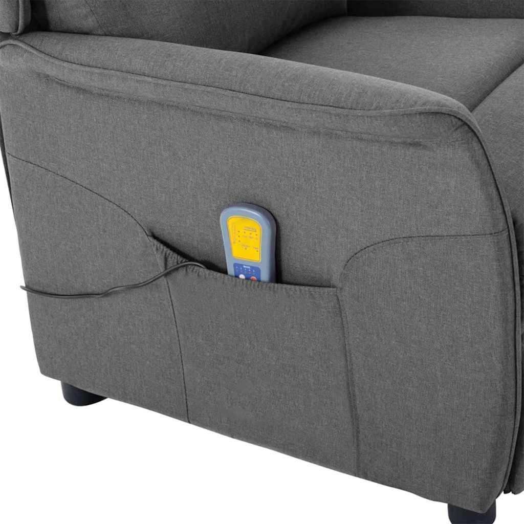 Massagestol Lysegrå 93.5 x 67.5 x 101.5 cm Stof