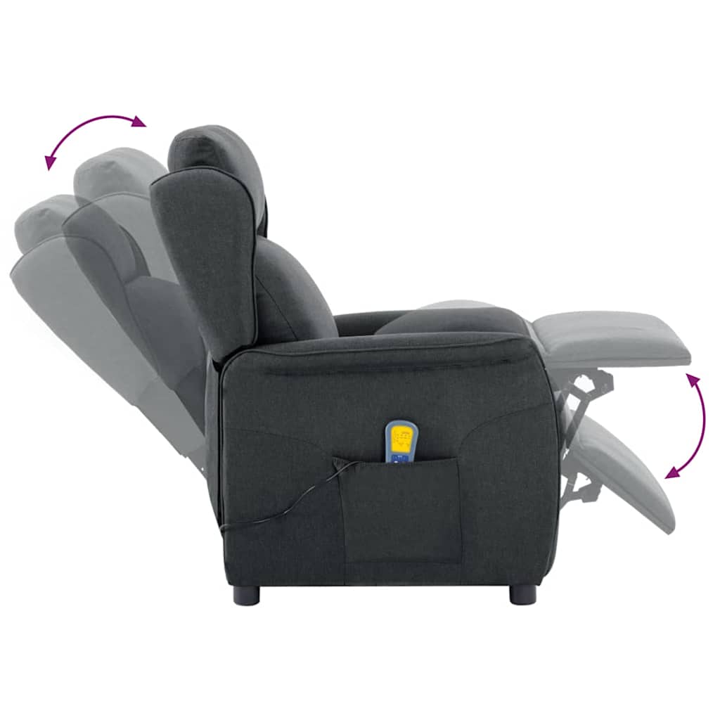Massagestol Mørkegrå 93.5 x 67.5 x 101.5 cm Stof