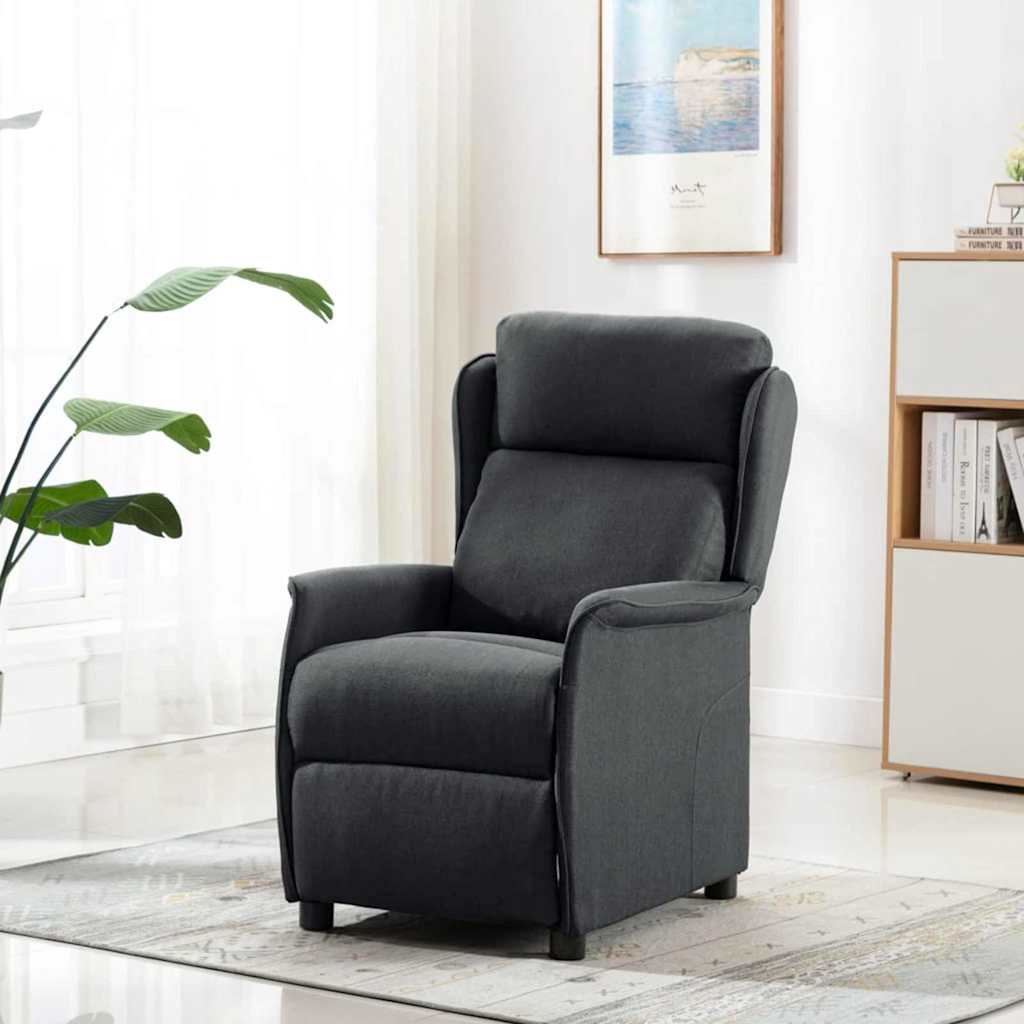 Massagestol Mørkegrå 93.5 x 67.5 x 101.5 cm Stof