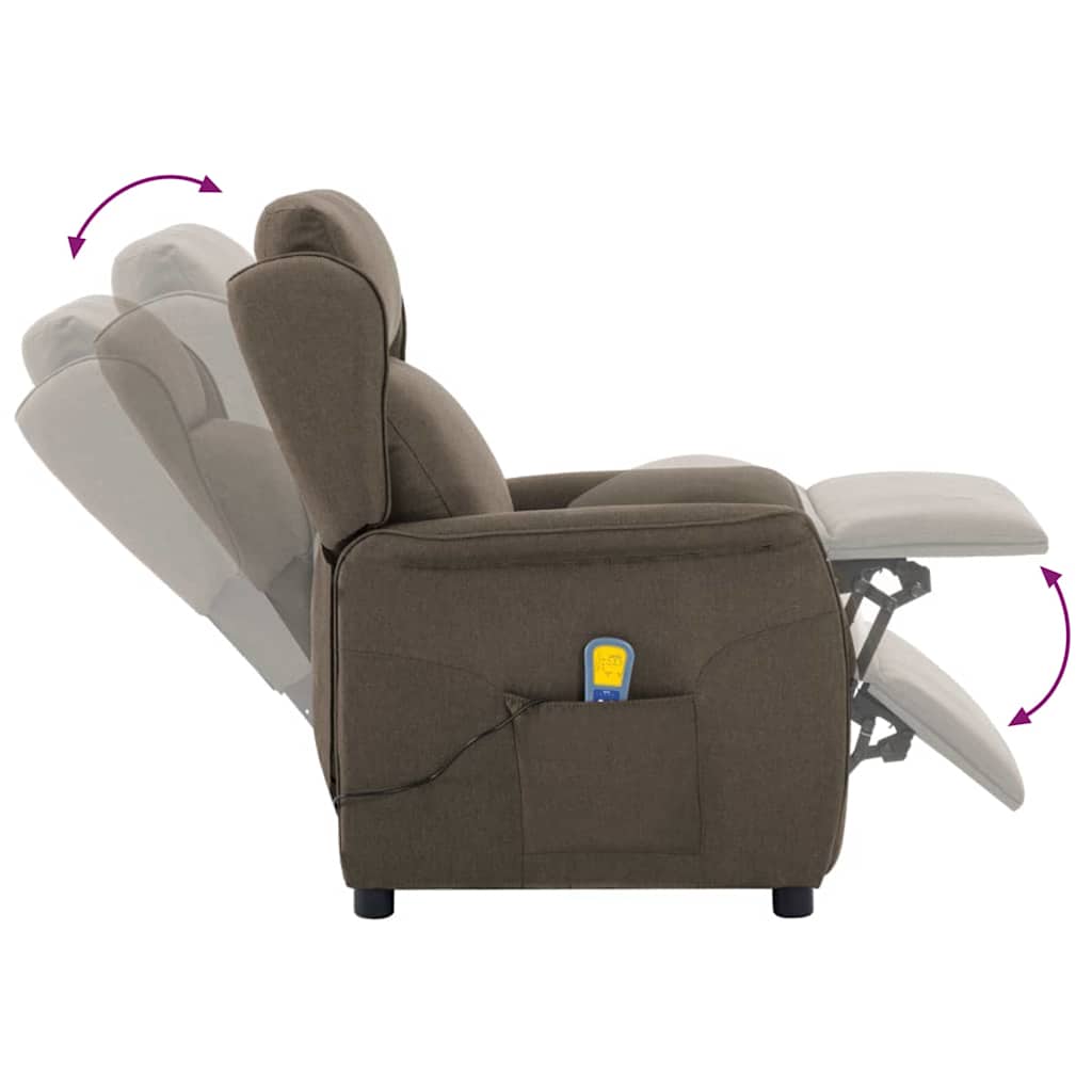 Massagestol Gråbrun 93.5 x 67.5 x 101.5 cm Stof