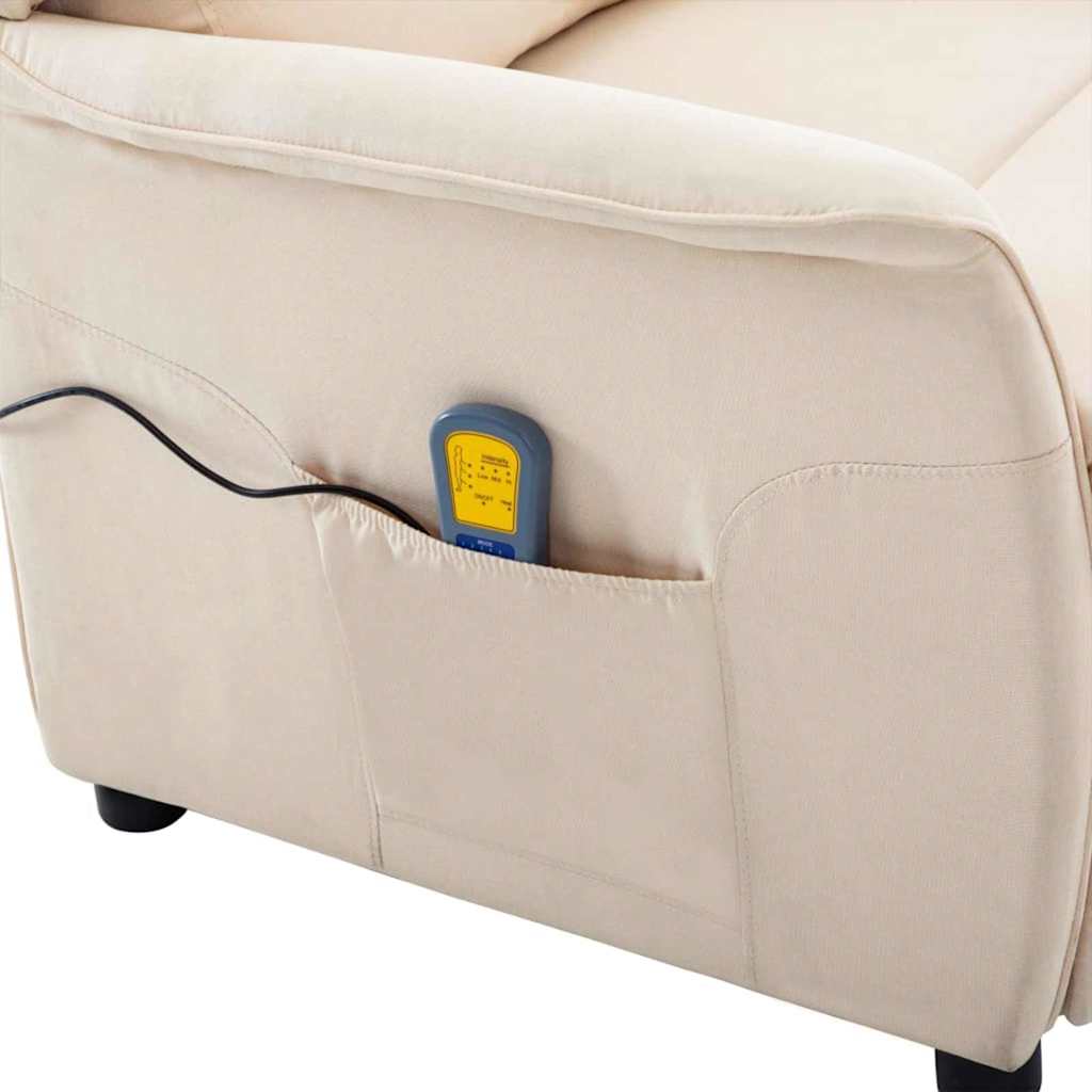 Massagestol Creme 93.5 x 67.5 x 101.5 cm Stof