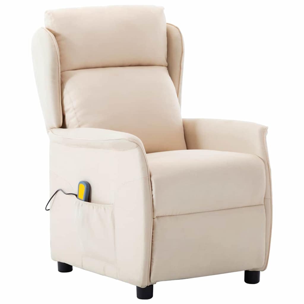 Massagestol Creme 93.5 x 67.5 x 101.5 cm Stof