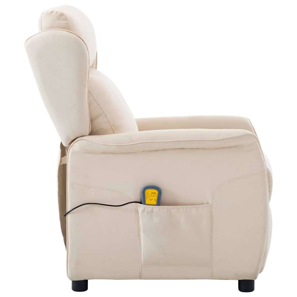 Massagestol Creme 93.5 x 67.5 x 101.5 cm Stof