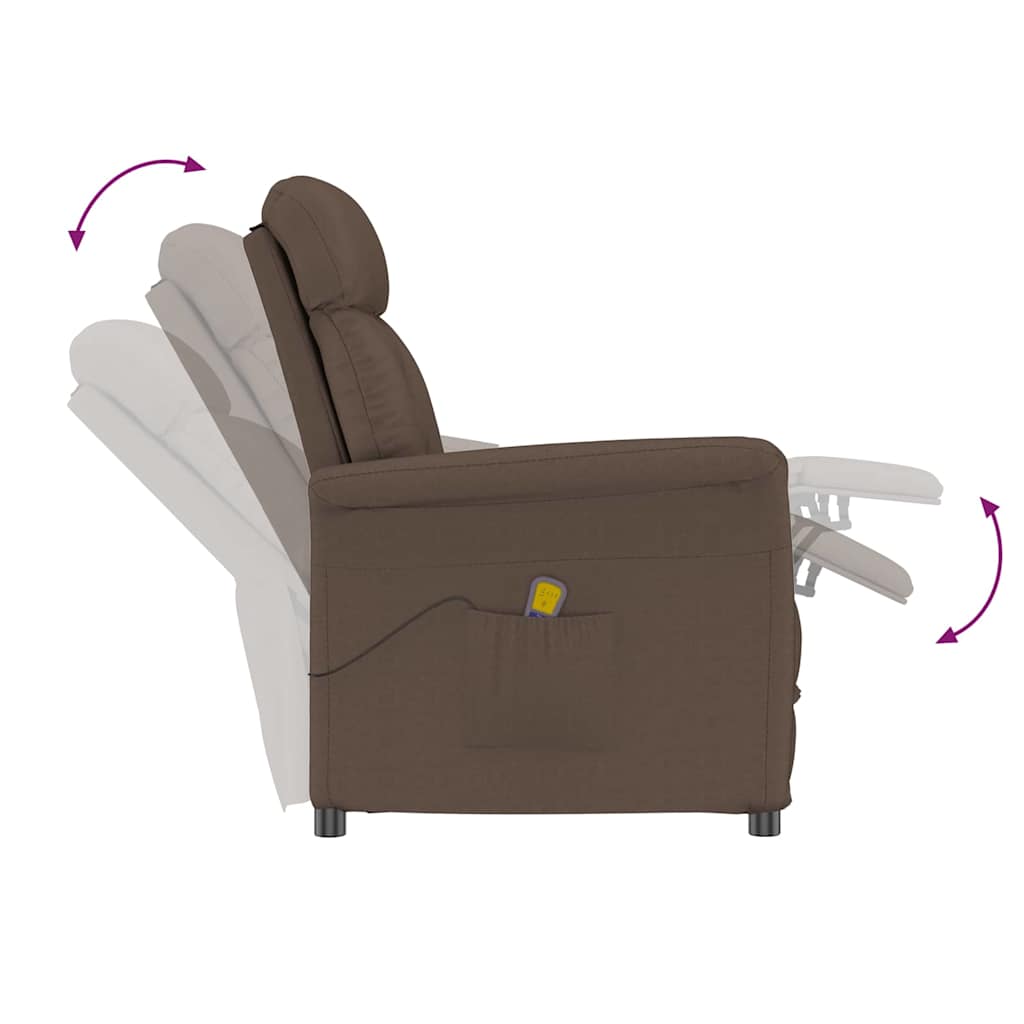 Massagestol Brun 96.5 x 70.5 x 95 cm Mikrofiber