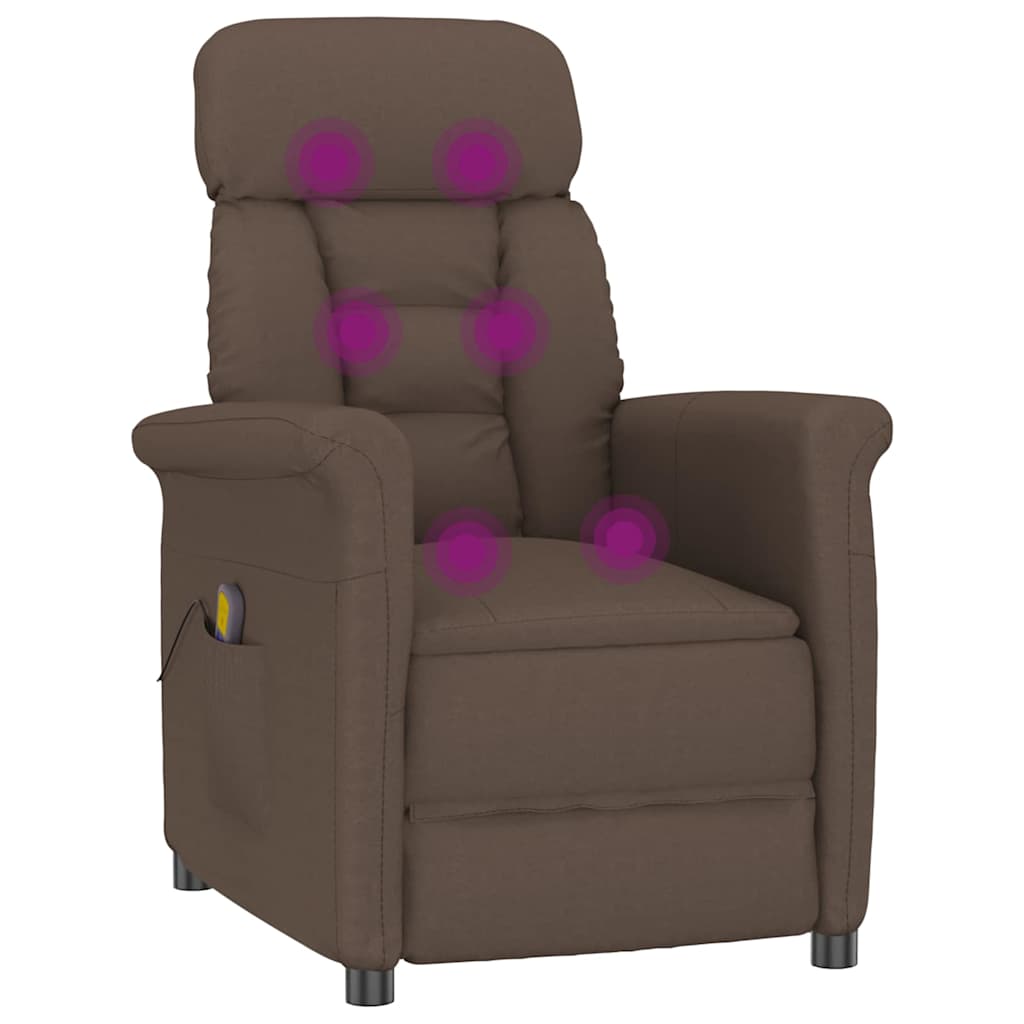 Massagestol Brun 96.5 x 70.5 x 95 cm Mikrofiber