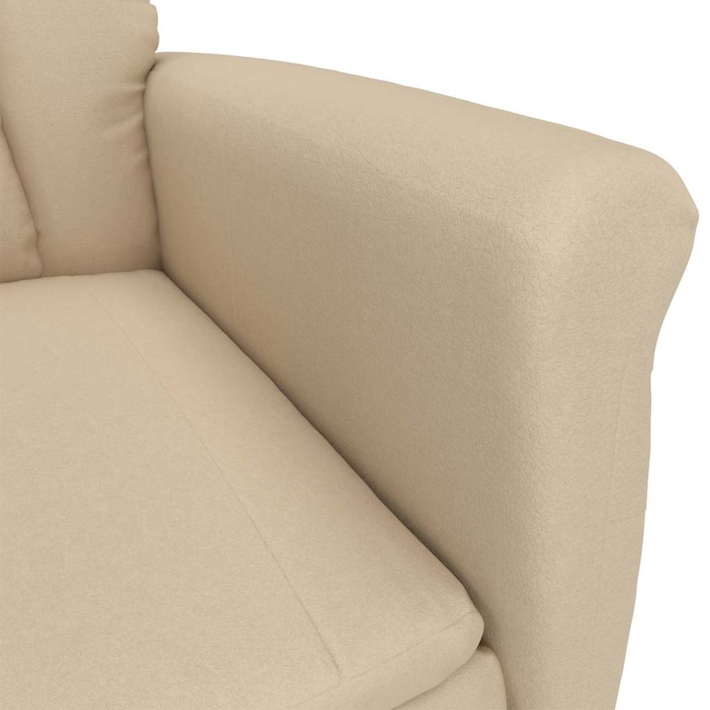 Massagestol Creme 96.5 x 70.5 x 95 cm Mikrofiber