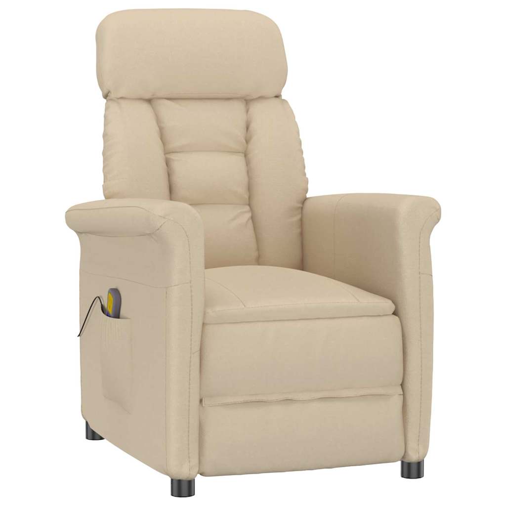 Massagestol Creme 96.5 x 70.5 x 95 cm Mikrofiber