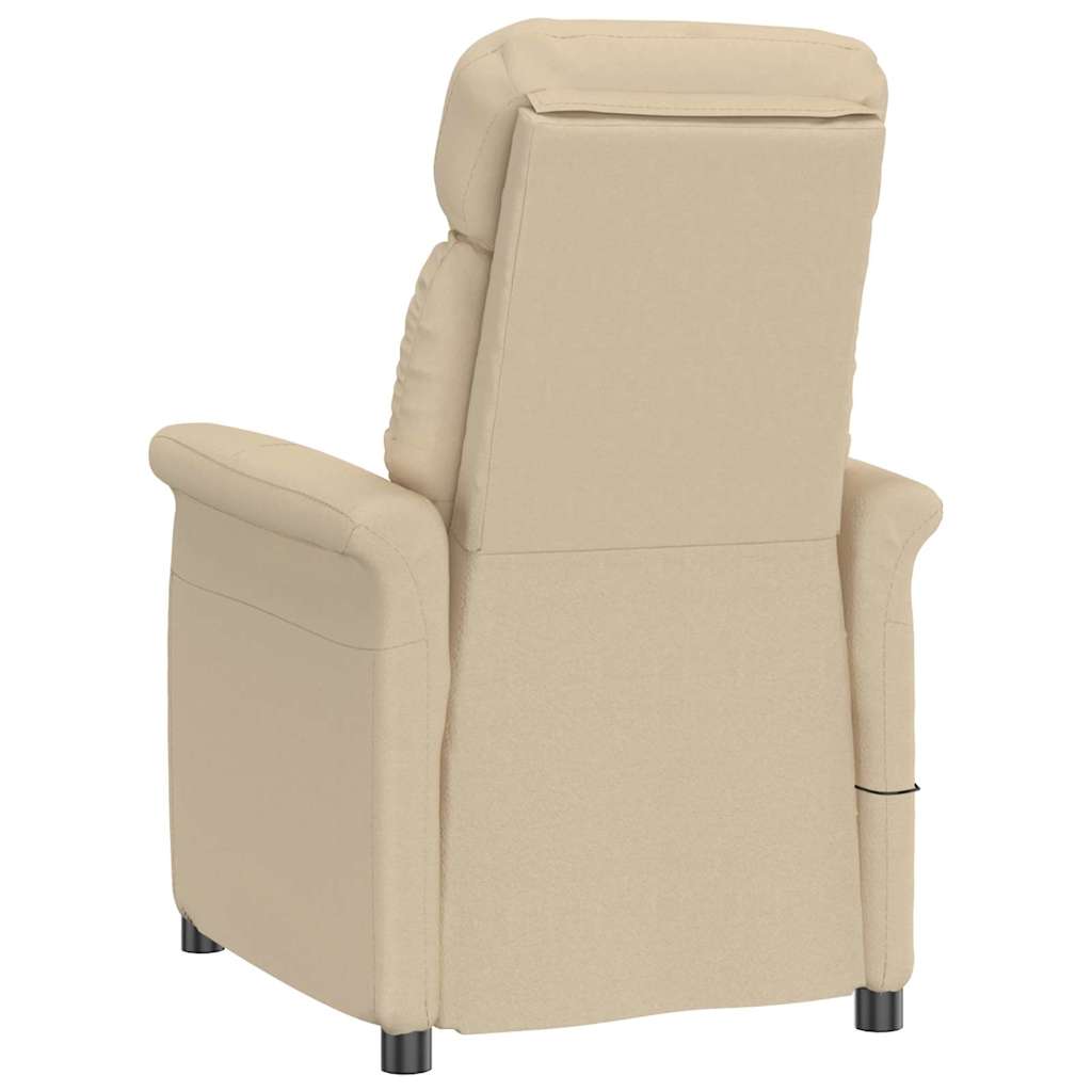 Massagestol Creme 96.5 x 70.5 x 95 cm Mikrofiber