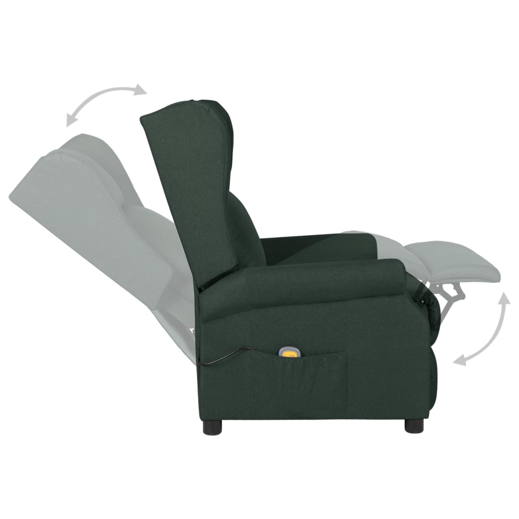massagestol stof mørkegrøn