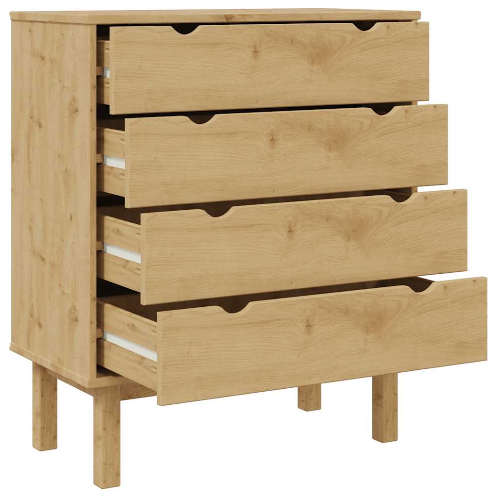 kommode OTTA 76,5x39,5x90 cm massivt fyrretræ