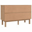 kommode OTTA 111x43x73,5 cm massivt fyrretræ brun og grå