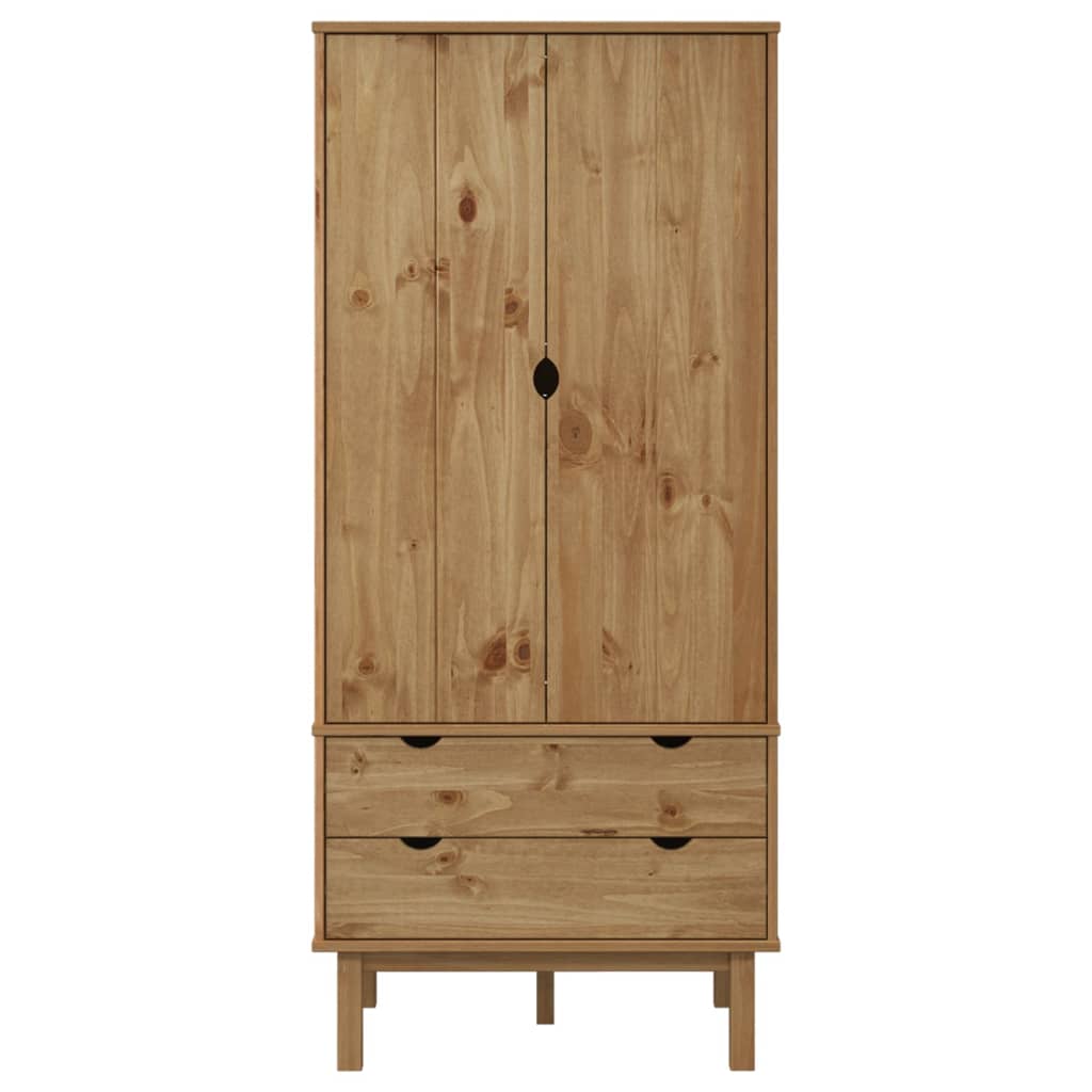 tøjskab OTTA 76,5x53x172 cm massivt fyrretræ