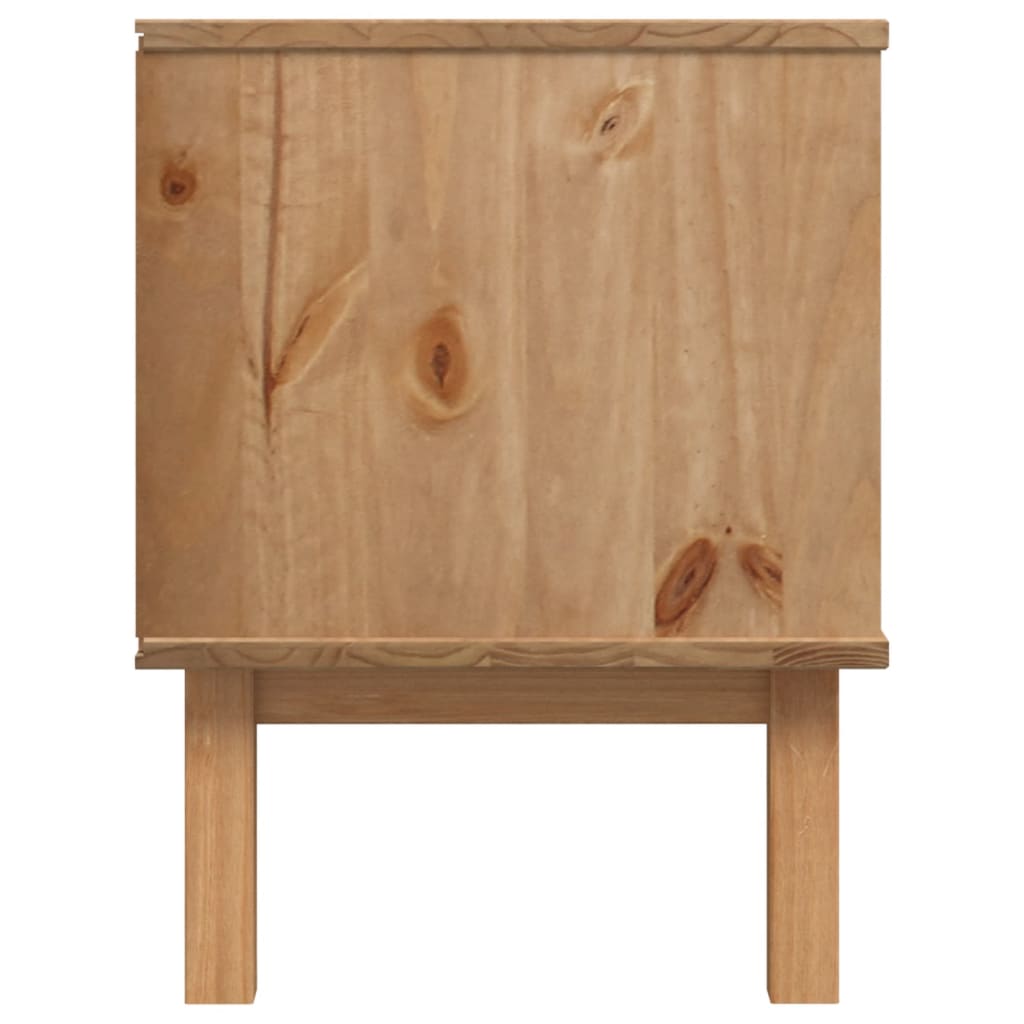 tv-skab OTTA 113,5x43x57 cm massivt fyrretræ brun og hvid