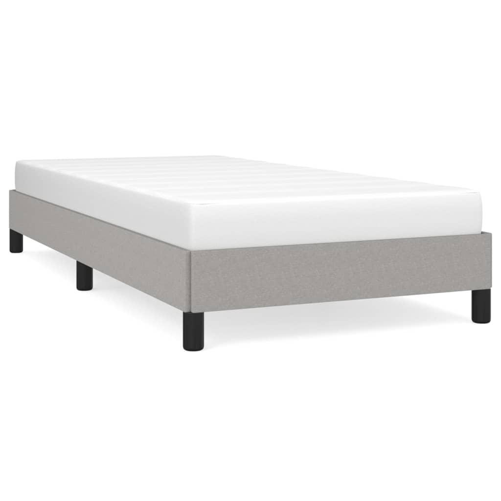 Sengeramme uden madras Lysegrå 80x200 cm Stof