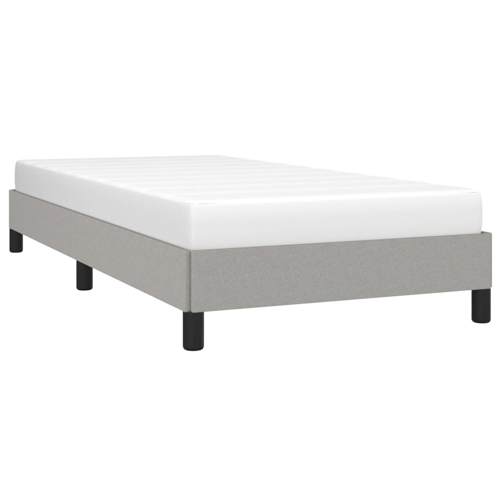 Sengeramme uden madras Lysegrå 80x200 cm Stof