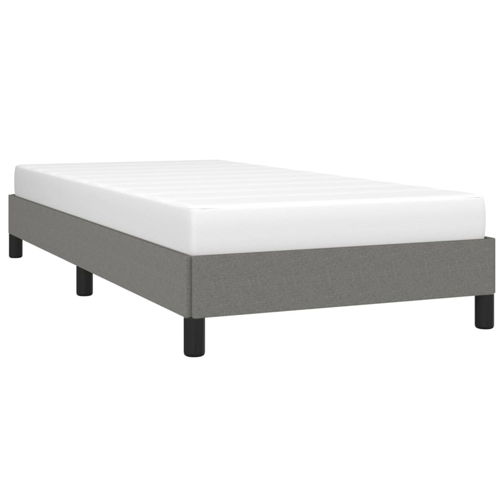 Sengeramme uden madras Mørkegrå 80x200 cm Stof
