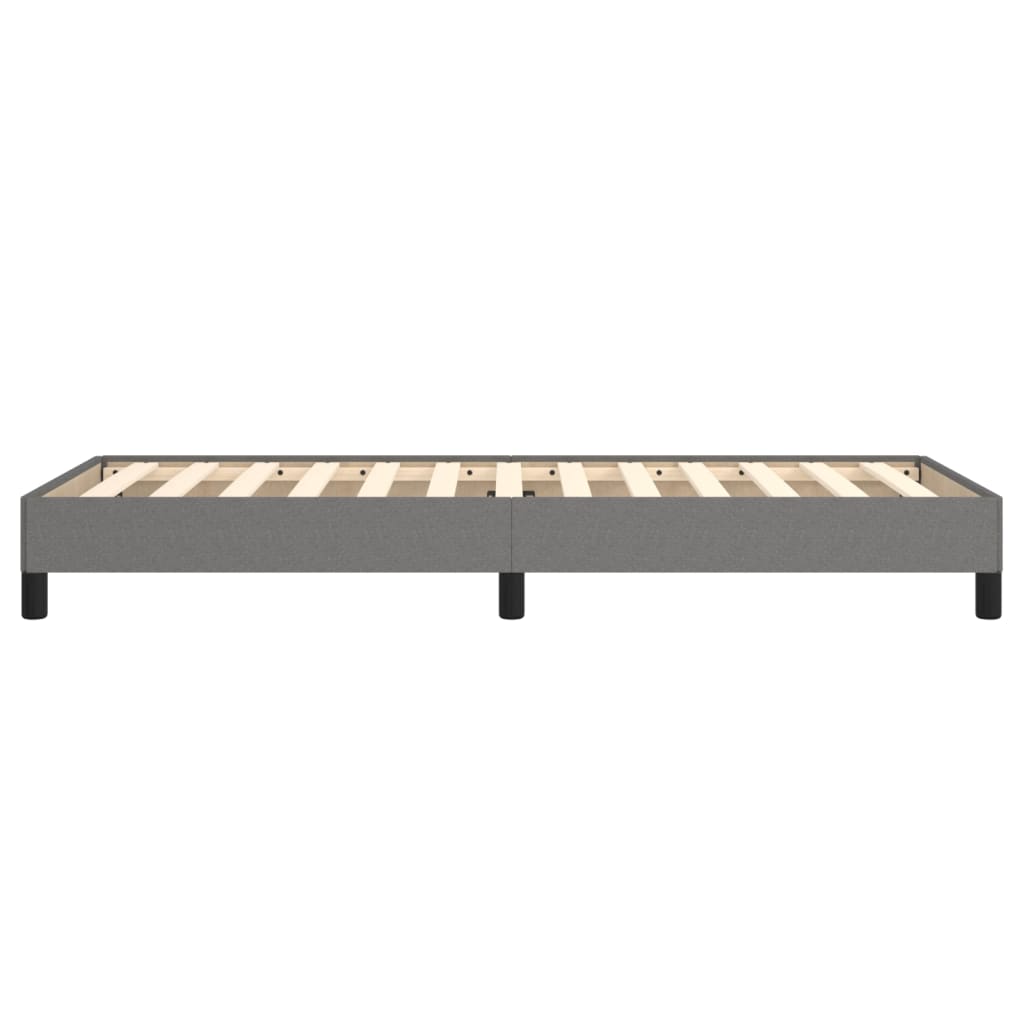 Sengeramme uden madras Mørkegrå 80x200 cm Stof