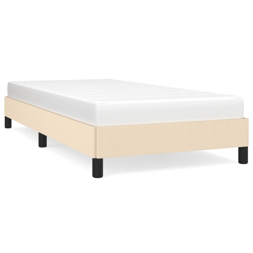 sengeramme uden madras 80x200 cm stof cremefarvet