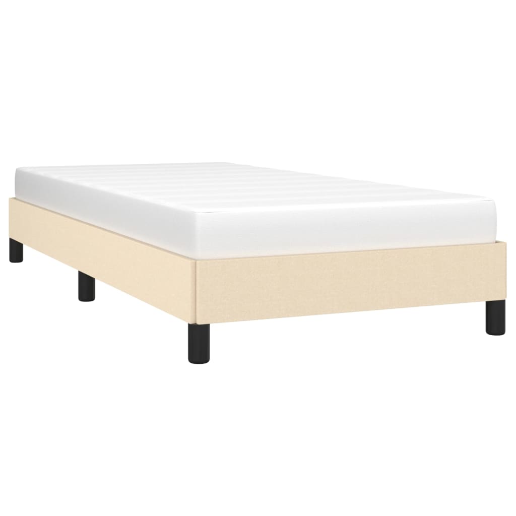 sengeramme uden madras 80x200 cm stof cremefarvet