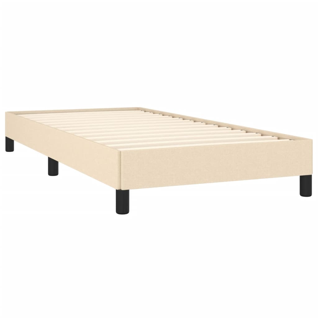 sengeramme uden madras 80x200 cm stof cremefarvet