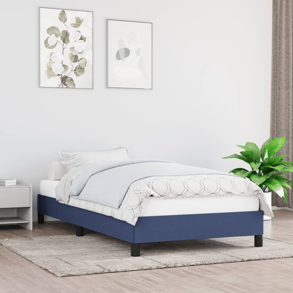sengeramme uden madras 80x200 cm stof blå