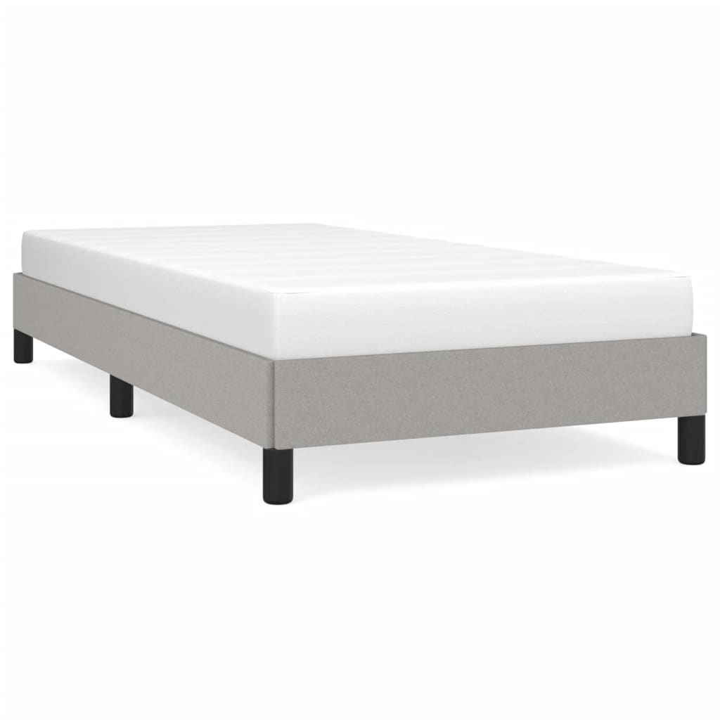 Sengeramme uden madras Lysegrå 90x190 cm Stof