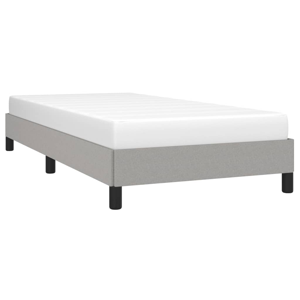 Sengeramme uden madras Lysegrå 90x190 cm Stof