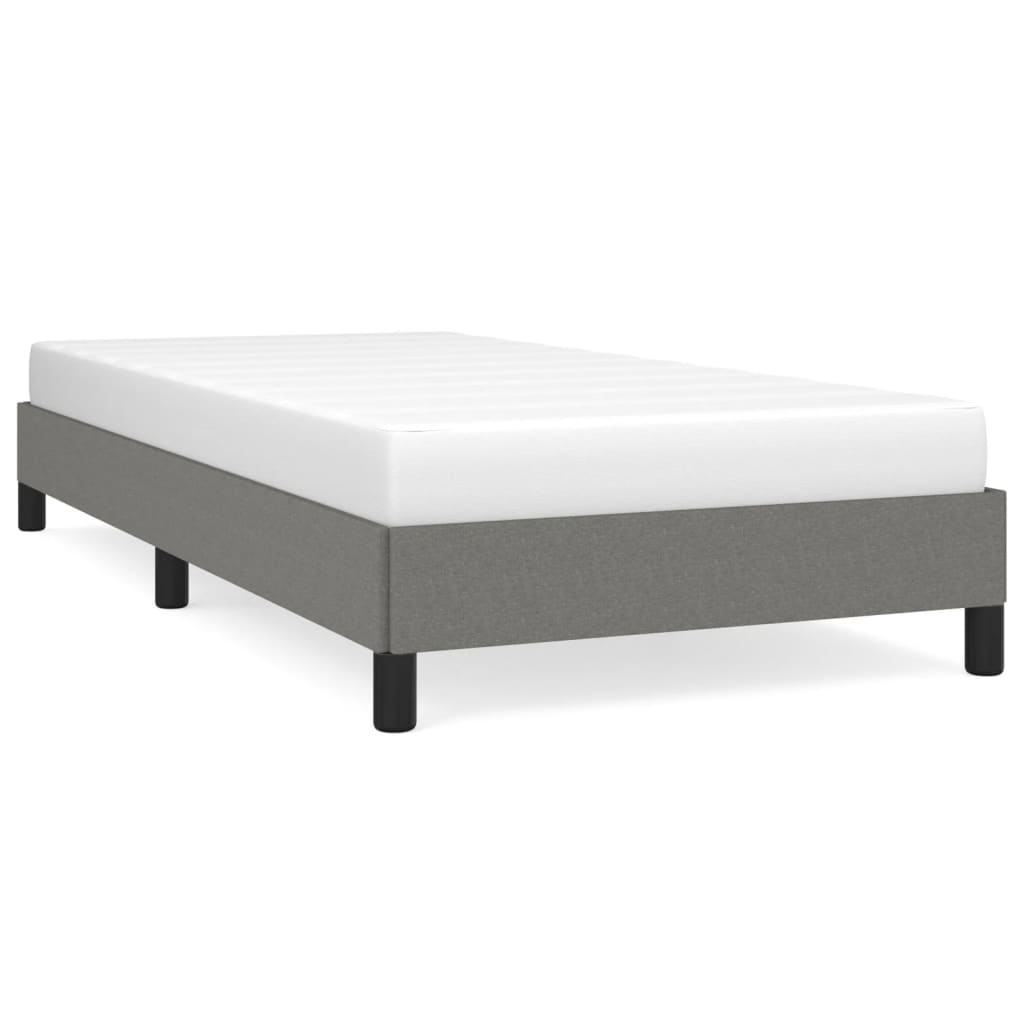 Sengeramme uden madras Mørkegrå 90x190 cm Stof
