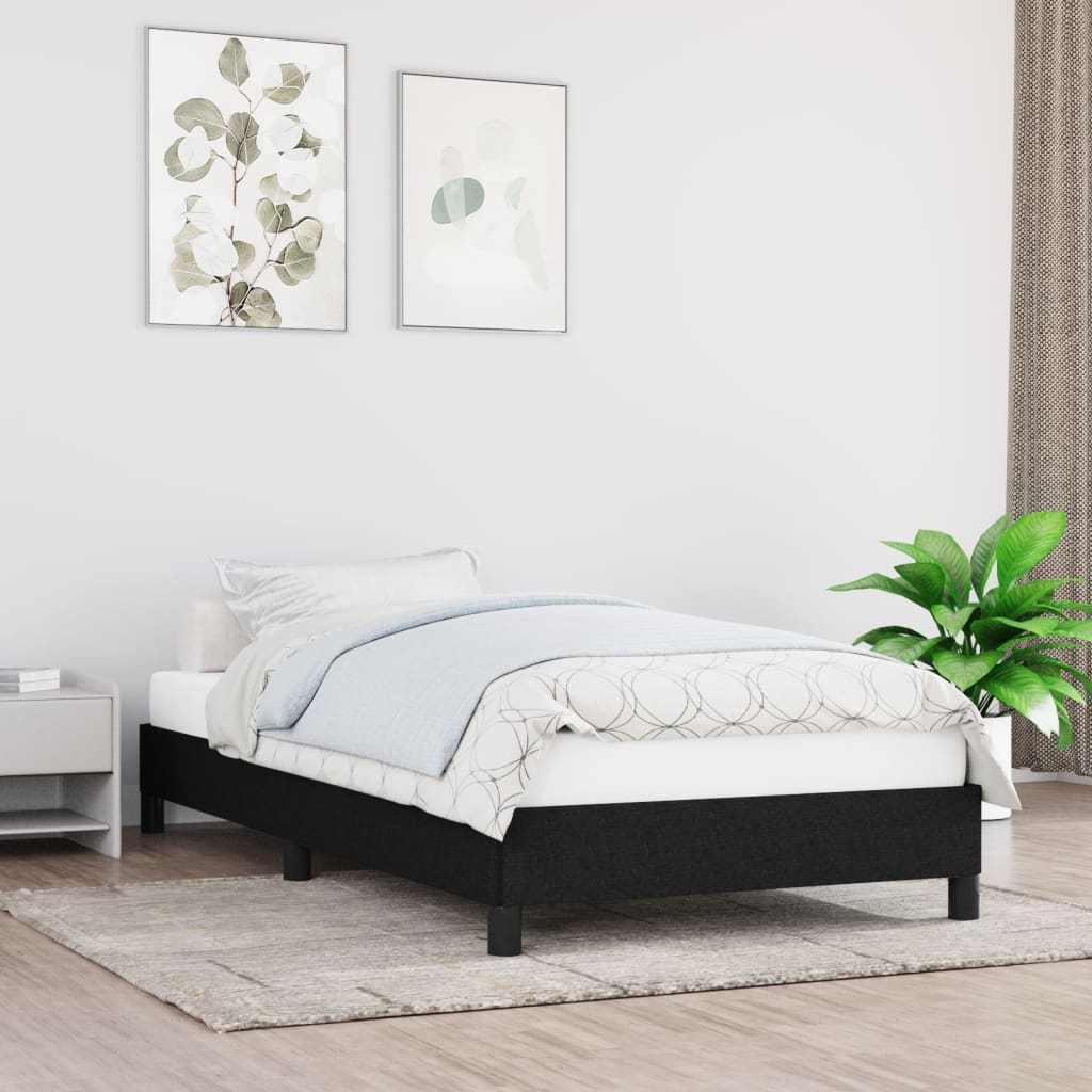 sengeramme uden madras 90x190 cm stof sort