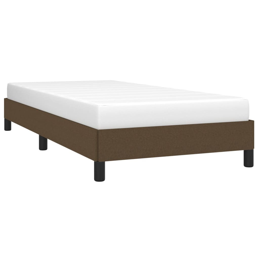 Sengeramme uden madras Mørkebrun 90x190 cm Stof