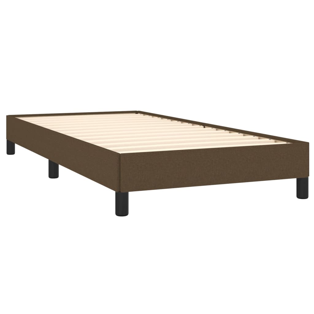 Sengeramme uden madras Mørkebrun 90x190 cm Stof
