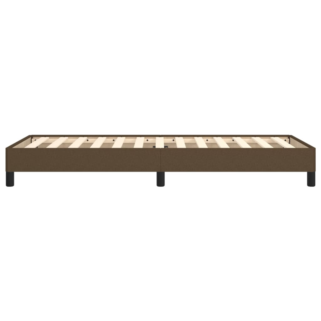 Sengeramme uden madras Mørkebrun 90x190 cm Stof