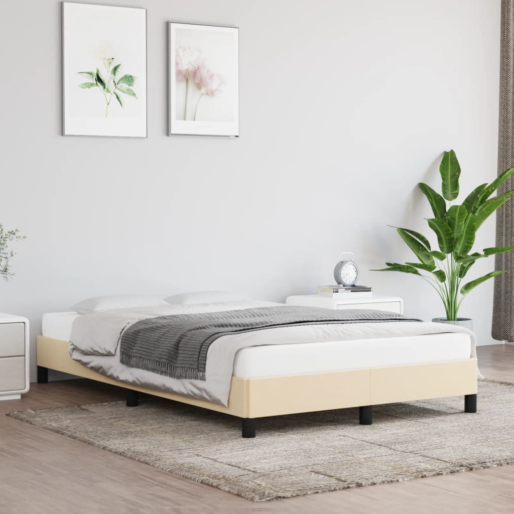 Sengeramme uden madras Creme 120x200 cm Stof