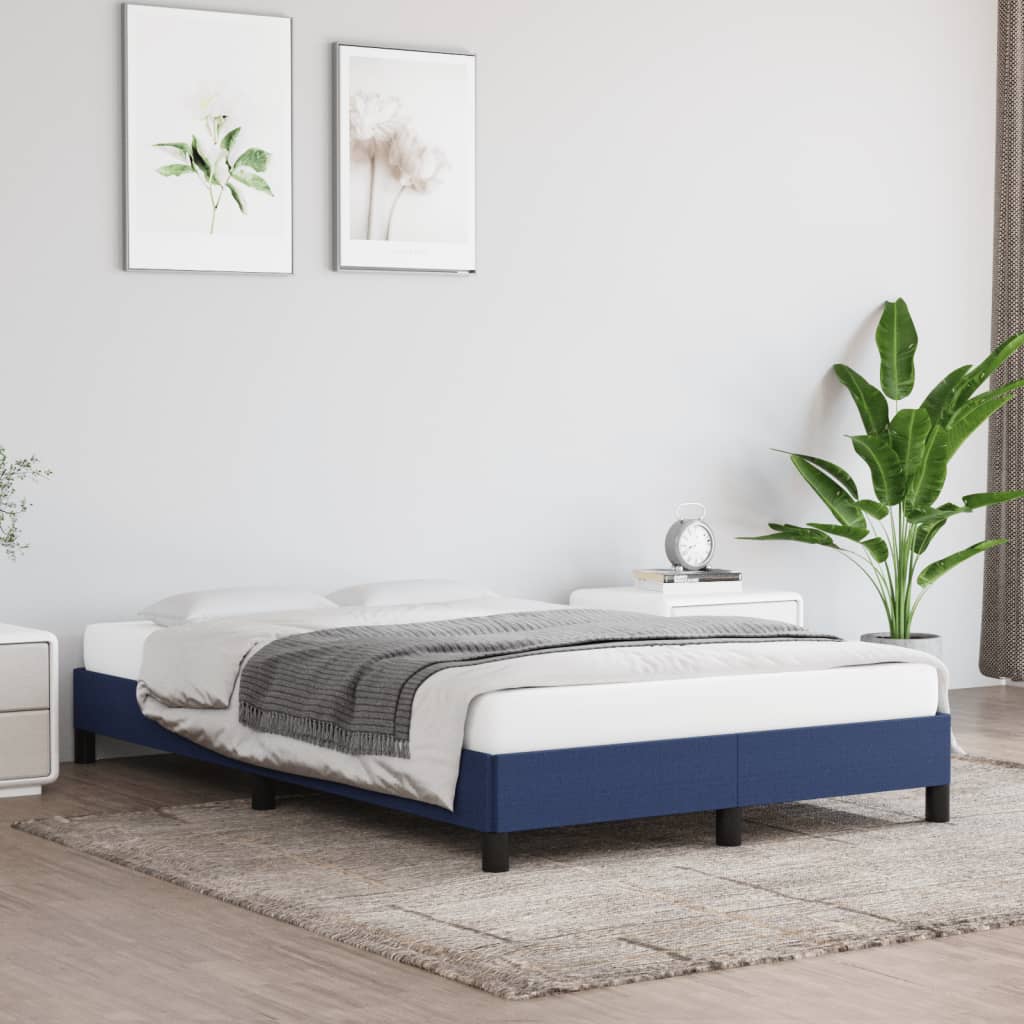 sengeramme uden madras 120x200 cm stof blå