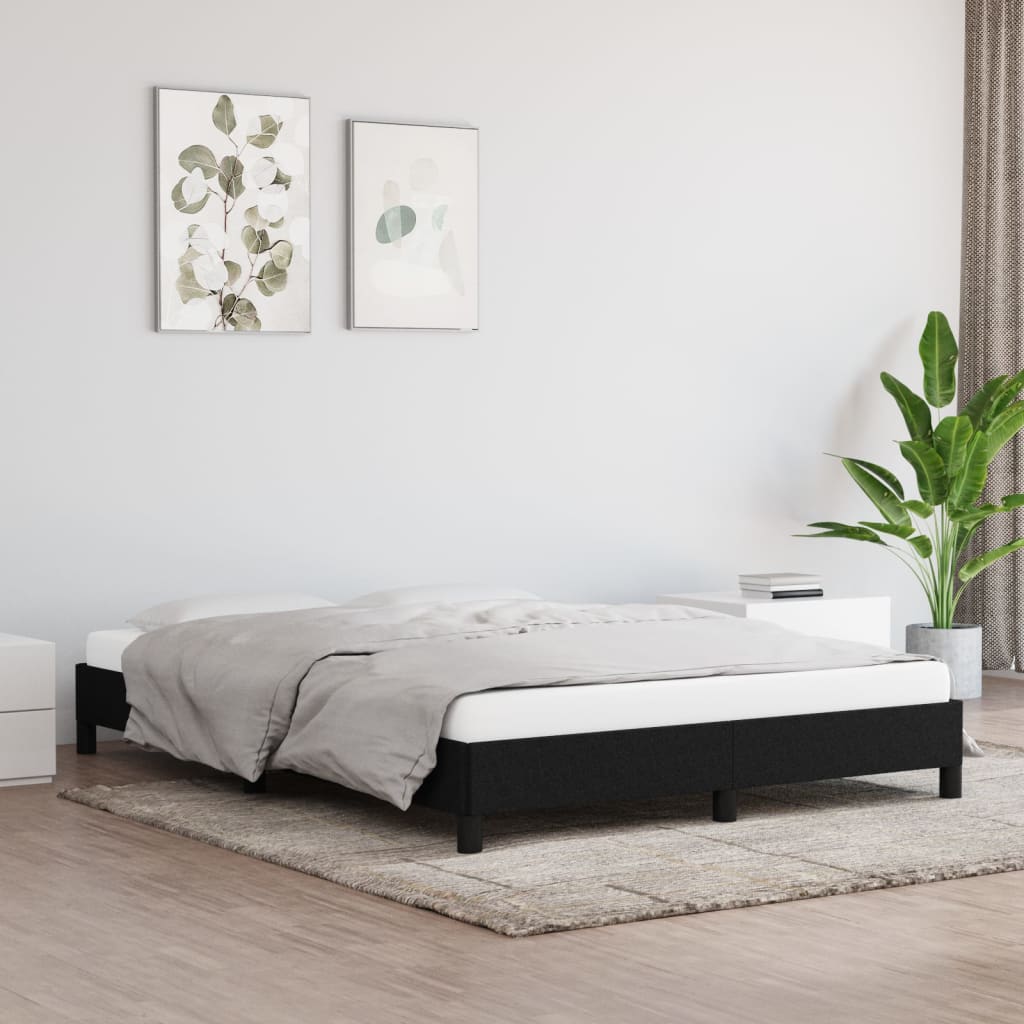 sengeramme uden madras 140x190 cm stof sort