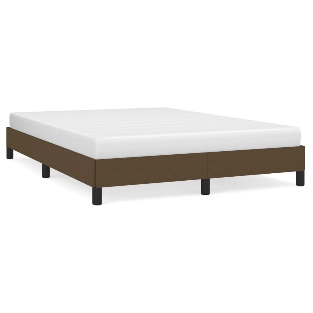 sengeramme uden madras 140x190 cm stof mørkebrun